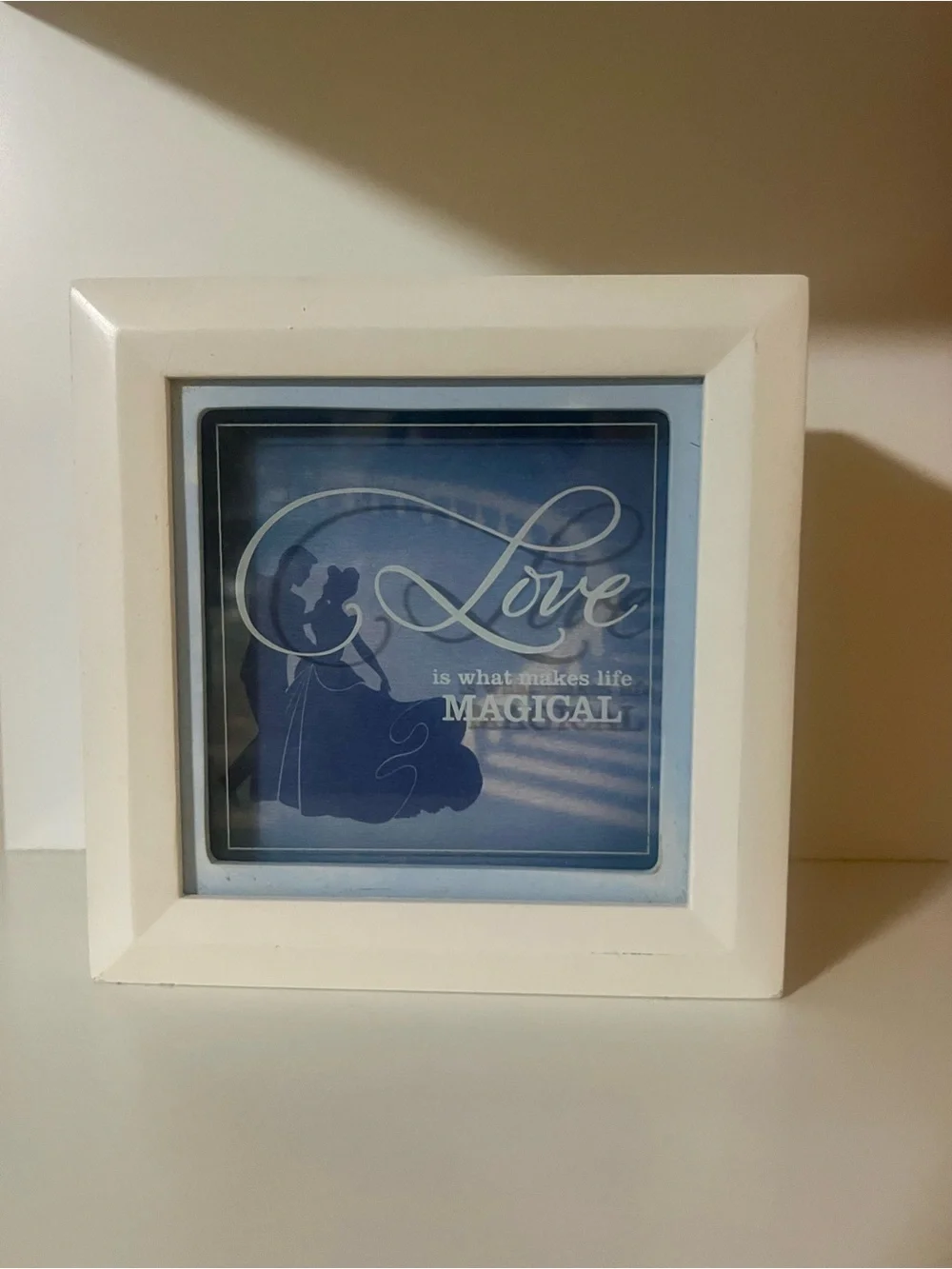 White Framed 'Love is Magical' Blue Art Print - Home Accents Jewelry Box